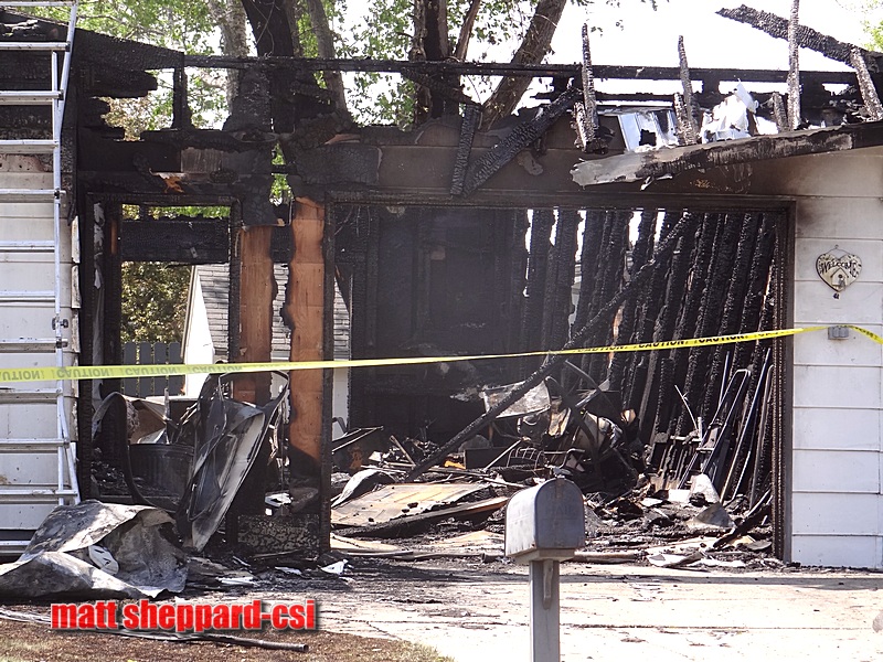 Aftermath of Sat evening fire NE Jamestown.  More CSi photos by Matt Sheppard at Facebook